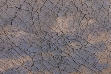 Old cracked paint on the old wall.