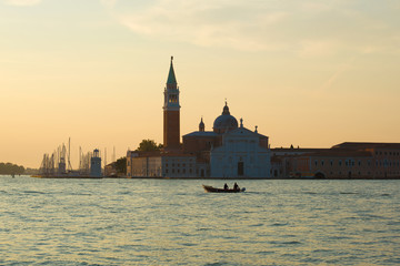 Fototapeta premium Dawn in the Venice Lagoon. Venice, Italy