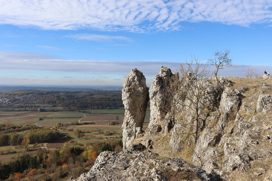 Hintergrund, Postkarte - Naturparadies fr&auml;nkische Schweiz im goldenen Herbst