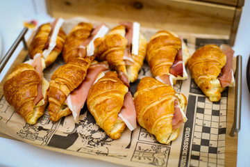 Butter croissant sandwiches
