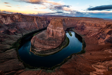 Sunset over Horseshoe Bend