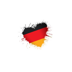 Germany flag, vector illustration on a white background