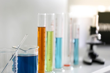 Set of Chemical tube development and pharmacy in laboratory,biochemistry and research technology concept.