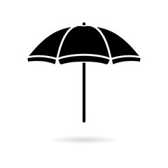 Black Beach Umbrella icon, Parasol logo © sljubisa