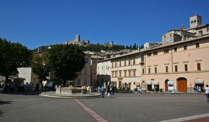 Fototapeta na wymiar Centro storico di Assisi
