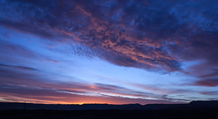 the sunrise painted the sky in vivid colors