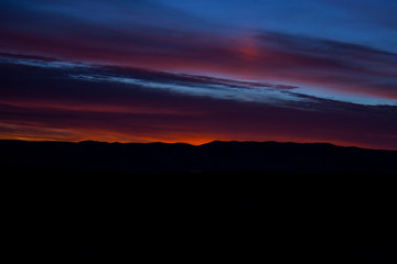 Sunrise in the mountains