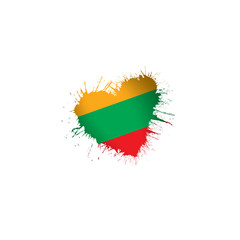 Lithuania flag, vector illustration on a white background.