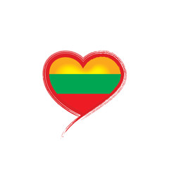 Lithuania flag, vector illustration on a white background.