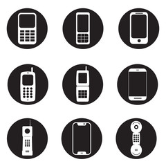Mobile phones icon set