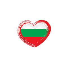 Bulgaria flag, vector illustration on a white background