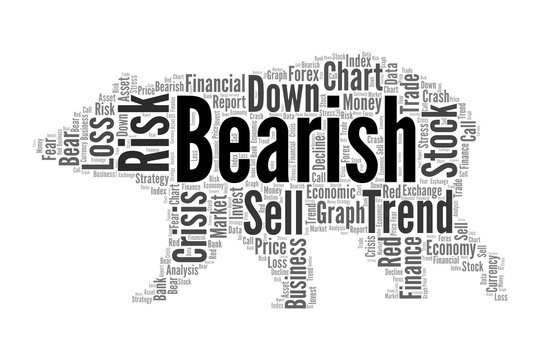 Stock market words to be bear symbol as a Bearish trend