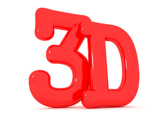 3D logo. Cinema concept