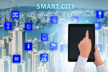Smart city in innovation concept