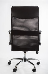 Black office chair back view