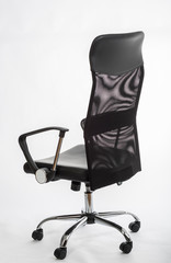 Black office chair back view