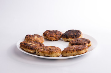 Fried cheesecake on a plate