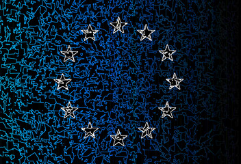EU Flag Grunge