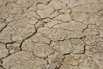 Dry surface of ground