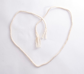 Rope in the shape of a heart