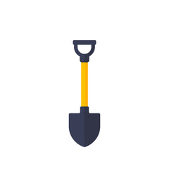 Shovel on white, vector icon in flat style © nexusby