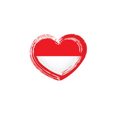 Indonesia flag, vector illustration on a white background