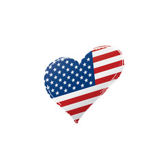 USA flag, vector illustration on a white background