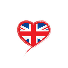 Fototapeta na wymiar United Kingdom flag, vector illustration on a white background