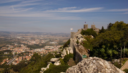 Fototapeta na wymiar Fortress of the Moors in Sintra. Portugal.