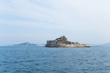 Fototapeta na wymiar Battleship island in Nagasaki