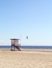 lifeguard tower on the beach