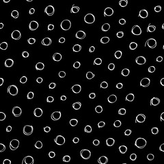 simple vector pattern with white doodle circles