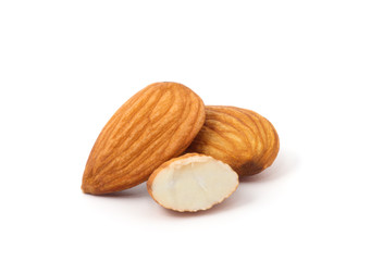 Almond isolated on white