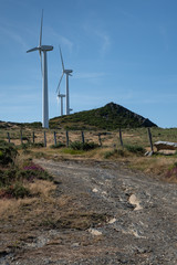 Fototapeta na wymiar Green Energy, wind farm on Mount Montouto, Galicia, Spain