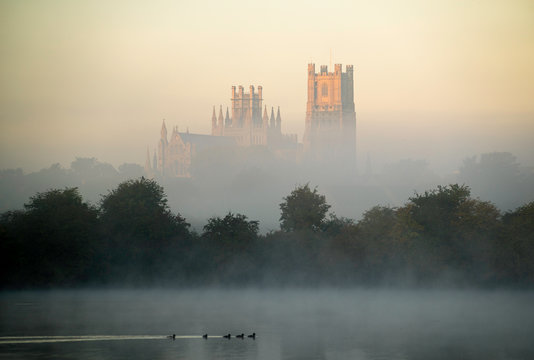 Ely Cathedral, from Roswell Lakes