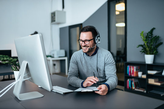 Portrait Of A Tech Support Manager At Work.