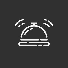 Hotel bell icon isolated on white background. Vector illustration.