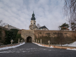 Nitra Castle in Winter. City castle in Winter.