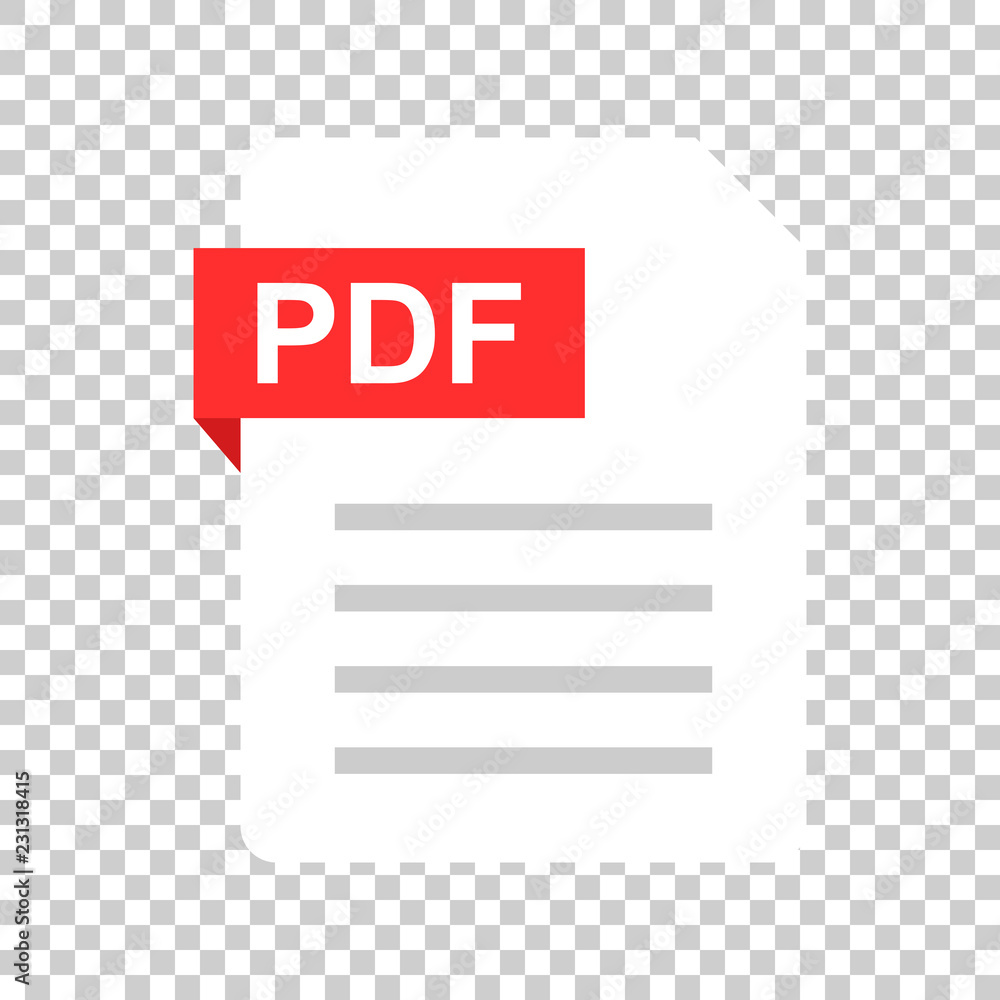 Poster pdf document note icon in flat style. paper sheet vector illustration on isolated background. pdf no
