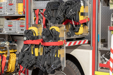 Einblick in ein Feuerwehr Einsatzwagen