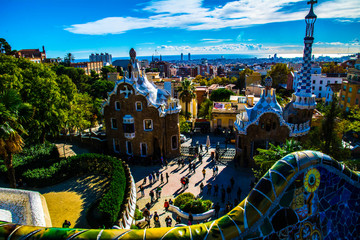view of the barcelona from park guell
