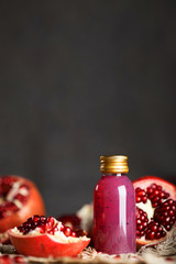 Glass of pomegranate seed body scrub