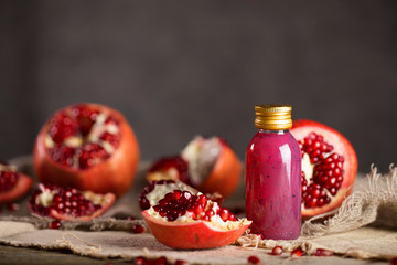 Glass of pomegranate seed body scrub