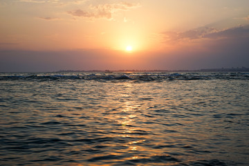 seascape with a magnificent sunset over the sea.