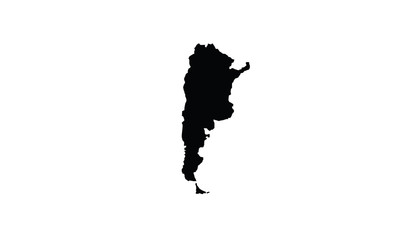 Argentina outline map national borders country shape state