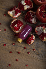 Glass of pomegranate seed body scrub