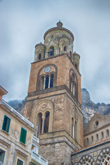 Fototapeta na wymiar Campanile Cattedrale di Sant'Andrea, Amalfi, Amalfi Coast, Italy