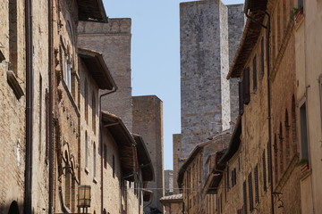 Fototapeta na wymiar Straße in San Gimignano