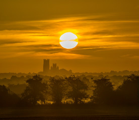 Sunrise over Ely Cathedral, 11th September 2016