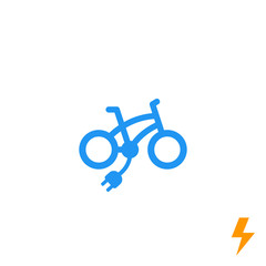 Fototapeta premium Electric bike, bicycle, e-bike vector icon